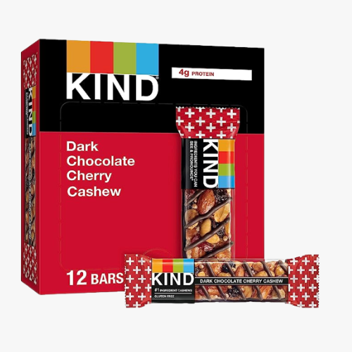 KIND Bars, Dark Chocolate Cherry Cashew, Healthy Snacks, Gluten Free, 12 Count