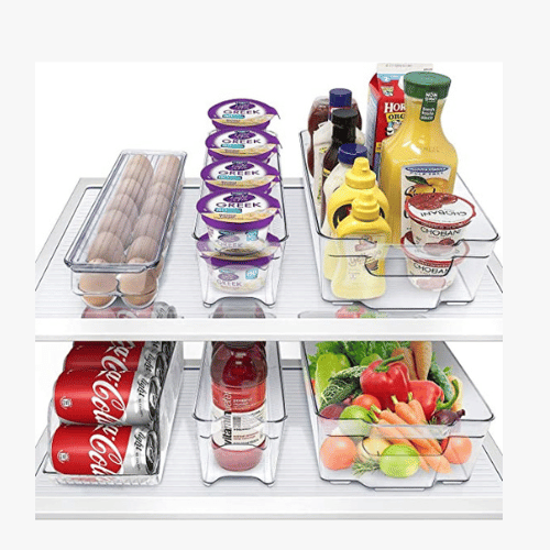 Sorbus Clear Fridge Organizer Bins - Refrigerator Organizer Bins for Home Essentials